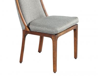 Set of 8 Vintage Curved Back Walnut Dining Chairs by Nienkamper