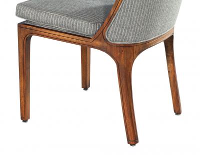 Set of 8 Vintage Curved Back Walnut Dining Chairs by Nienkamper