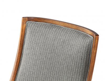 Set of 8 Vintage Curved Back Walnut Dining Chairs by Nienkamper