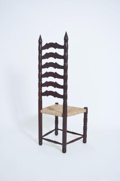 Set of 8 high back chairs 1950s