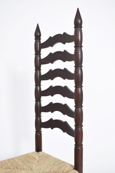 Set of 8 high back chairs 1950s