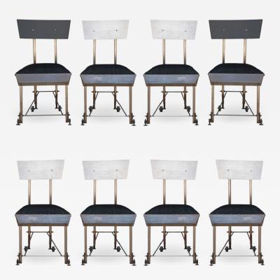 Set of 8 one of a kind modernist dining chairs