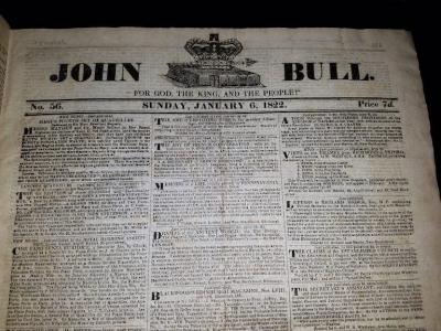 Set of 9 John Bull Annuals from 1820 to 1829