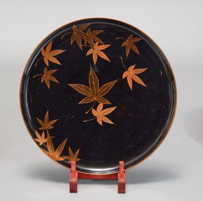 Set of 9 Lacquered Trays in Original Box
