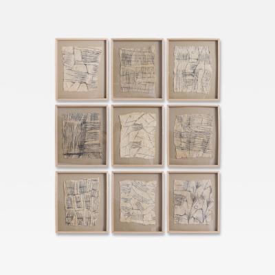 Set of 9 Mbuti Bark Cloths