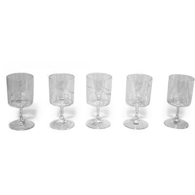 Set of 9 Mid Century Crystal Liqueur Glasses