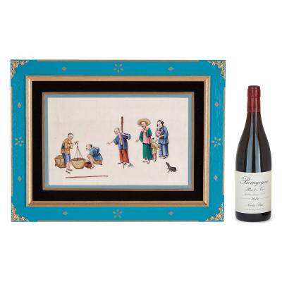 Set of Antique Chinese pith paintings depicting tea production