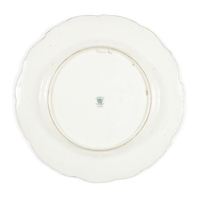 Set of Antique Coalport Porcelain Dinner Plates Depicting English Fish