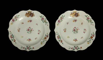 Set of Chinese Export Spanish Armorial Dishes for the Callenberg Pascale Family