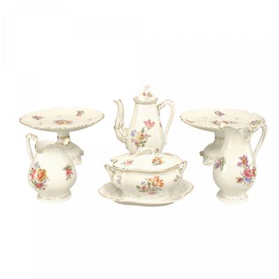 Set of Continental German Porcelain Dinner Service