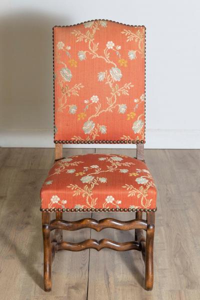Set of Eight 20th Century French Mutton Leg Side Chairs