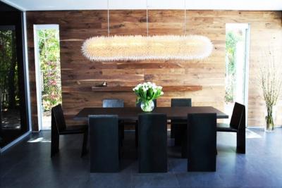 Set of Eight Anodized Steel Leather Dining Chairs