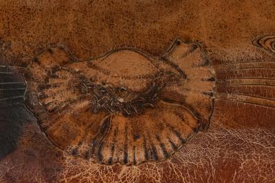 Set of Eight Belgian Art Nouveau Leather Chairs