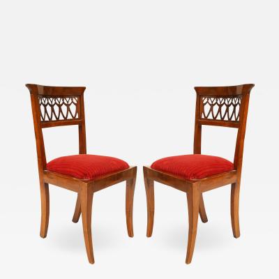 Set of Eight Continental Baltic Mahogany Side Chairs