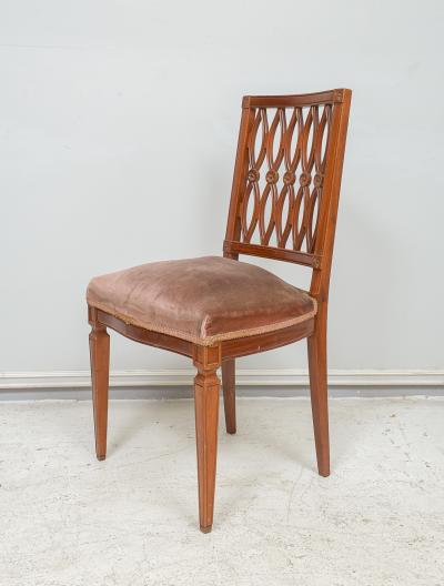 Set of Eight Continental Dining Chairs in the Neoclassic Manner