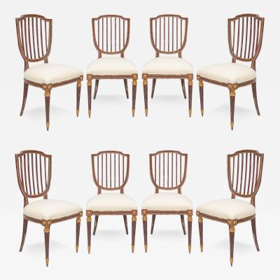 Set of Eight Dining Chairs in the Neoclassic Manner