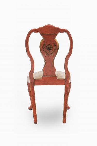Set of Eight English Queen Anne Chinoiserie Dining Chairs
