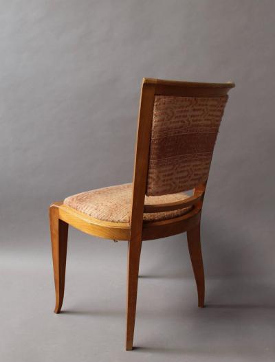 Set of Eight Fine French Art Deco Cherry Dining Chairs