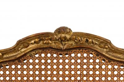 Set of Eight French Louis XV Gilt Side Chairs