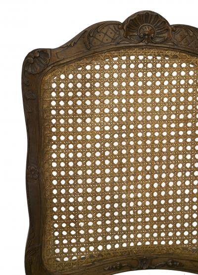 Set of Eight French Provincial Louis XV Green Side Chairs