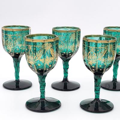 Set of Eight French Wine Glasses Late 18th Century
