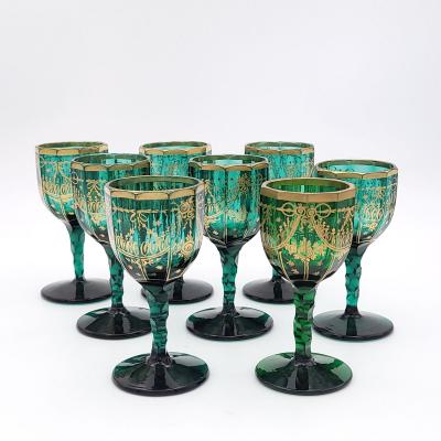 Set of Eight French Wine Glasses Late 18th Century