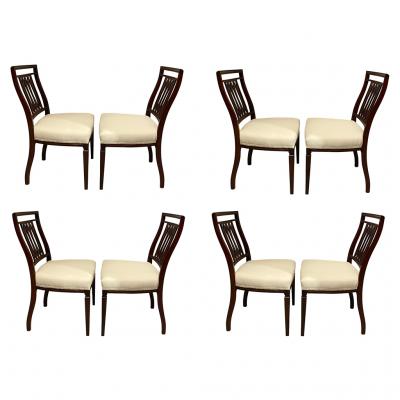 Set of Eight George III Style Mahogany Dining Chairs