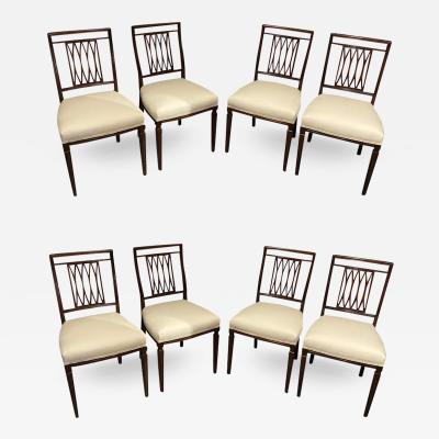 Set of Eight George III Style Mahogany Dining Chairs