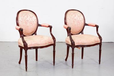 Set of Eight Georgian Style Armchairs