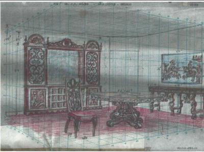 Set of Eight Hollywood Regency Style Louis Pistono Distressed Dining Chairs