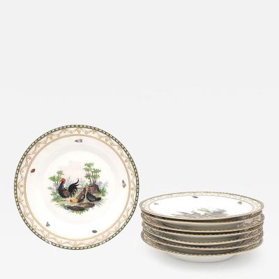 Set of Eight KPM Bird Plates Germany circa 1870