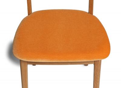Set of Eight Restored Danish Modern Oak Teak Dining Chairs circa 1960