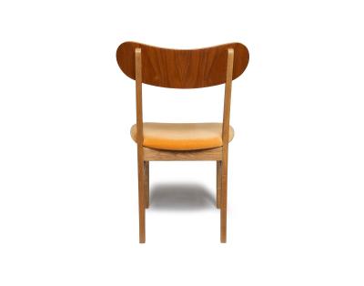 Set of Eight Restored Danish Modern Oak Teak Dining Chairs circa 1960