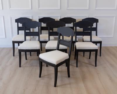 Set of Eight Swedish Chairs circa 1840