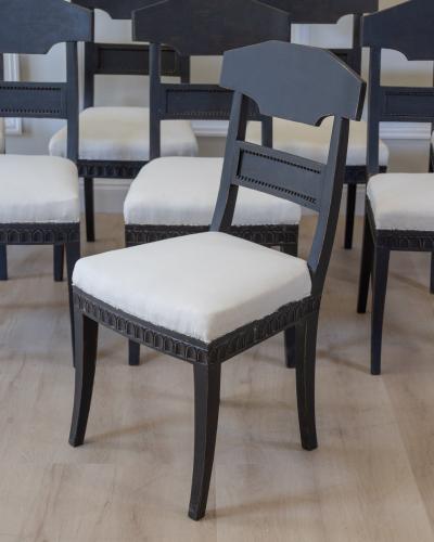 Set of Eight Swedish Chairs circa 1840