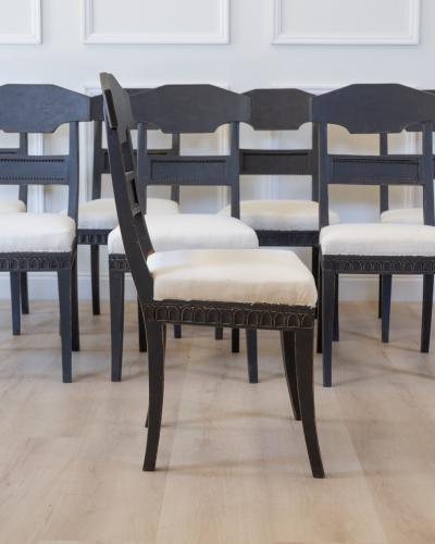 Set of Eight Swedish Chairs circa 1840