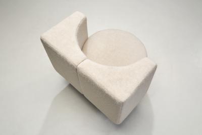 Set of Eight Upholstered Club Chairs Czechoslovakia 1970s