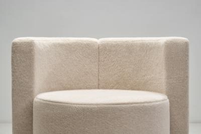 Set of Eight Upholstered Club Chairs Czechoslovakia 1970s