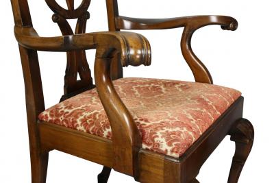 Set of Eight Waring And Gillow George III Style Mahogany Dining Chairs