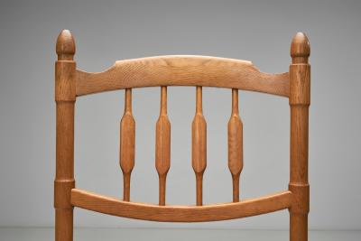 Set of Eight Wood and Wicker Dining Chairs Europe Mid 20th Century