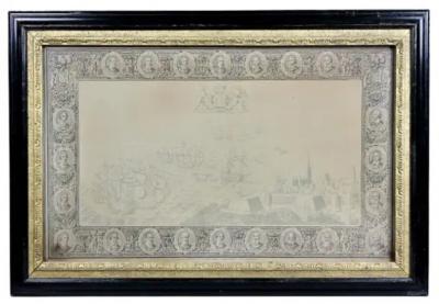 Set of Eleven Colored Engravings of the Defeat of the Spanish Armada