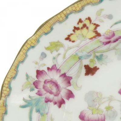 Set of English Victorian Floral Porcelain Plates