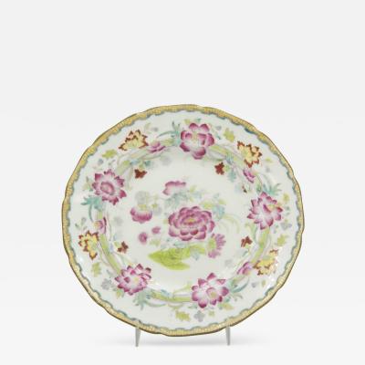 Set of English Victorian Floral Porcelain Plates