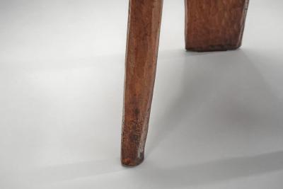 Set of Five Solid Plank Back Dining Chairs Europe Mid 20th Century