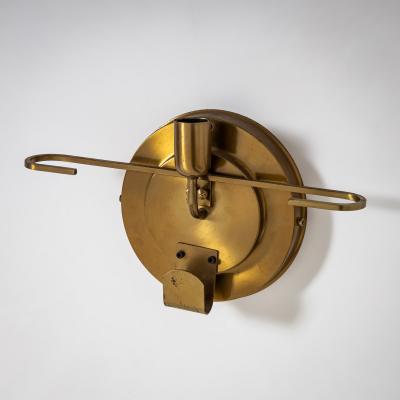 Set of Five Wall Lights with Glass Shades Italy Mid 20th Century