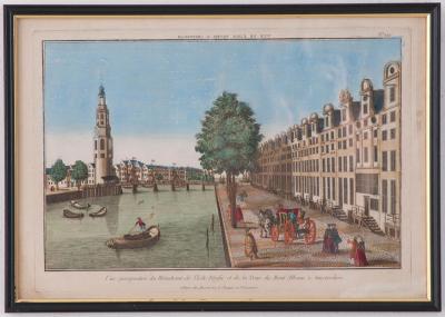 Set of Four 18th Century French Hand Colored Lithographs