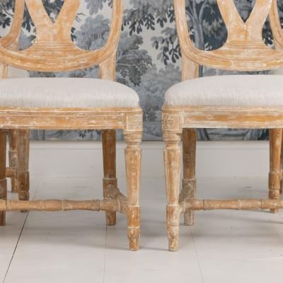 Set of Four 18th c Swedish Gustavian Model Chairs in Original Paint