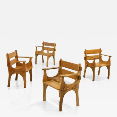 Set of Four 1950s Brazilian Armchairs