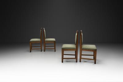 Set of Four Amsterdamse School Dining Chairs The Netherlands ca 1920s