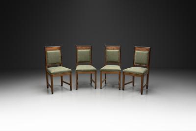Set of Four Amsterdamse School Dining Chairs The Netherlands ca 1920s